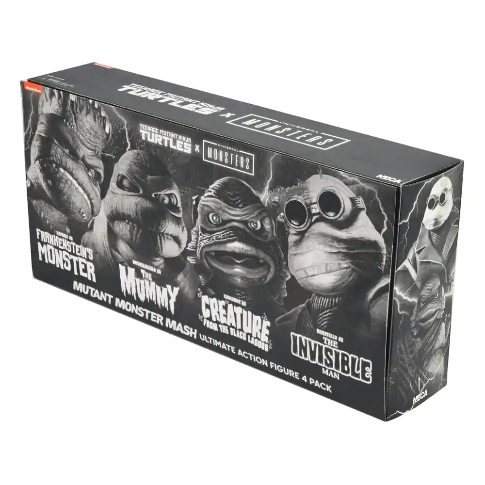 Universal Monsters x Teenage Mutant Ninja Turtles Action Figures 4-Pack Turtles Black & White 18 cm product photo