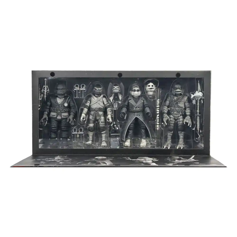 Universal Monsters x Teenage Mutant Ninja Turtles Action Figures 4-Pack Turtles Black & White 18 cm termékfotó