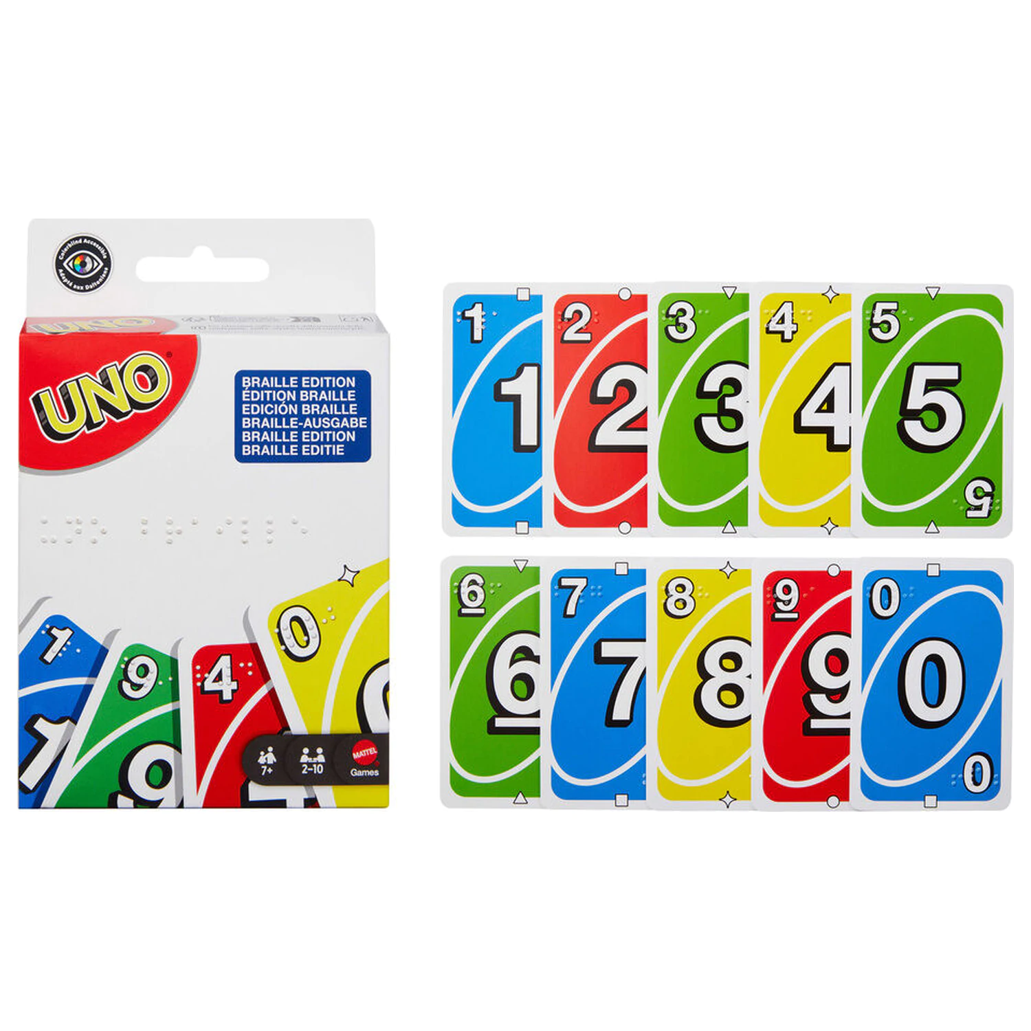 UNO Braille card game product photo