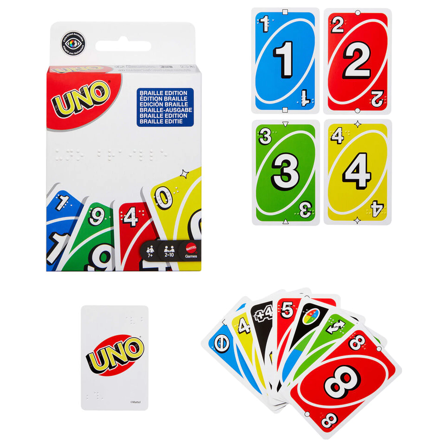 UNO Braille card game product photo