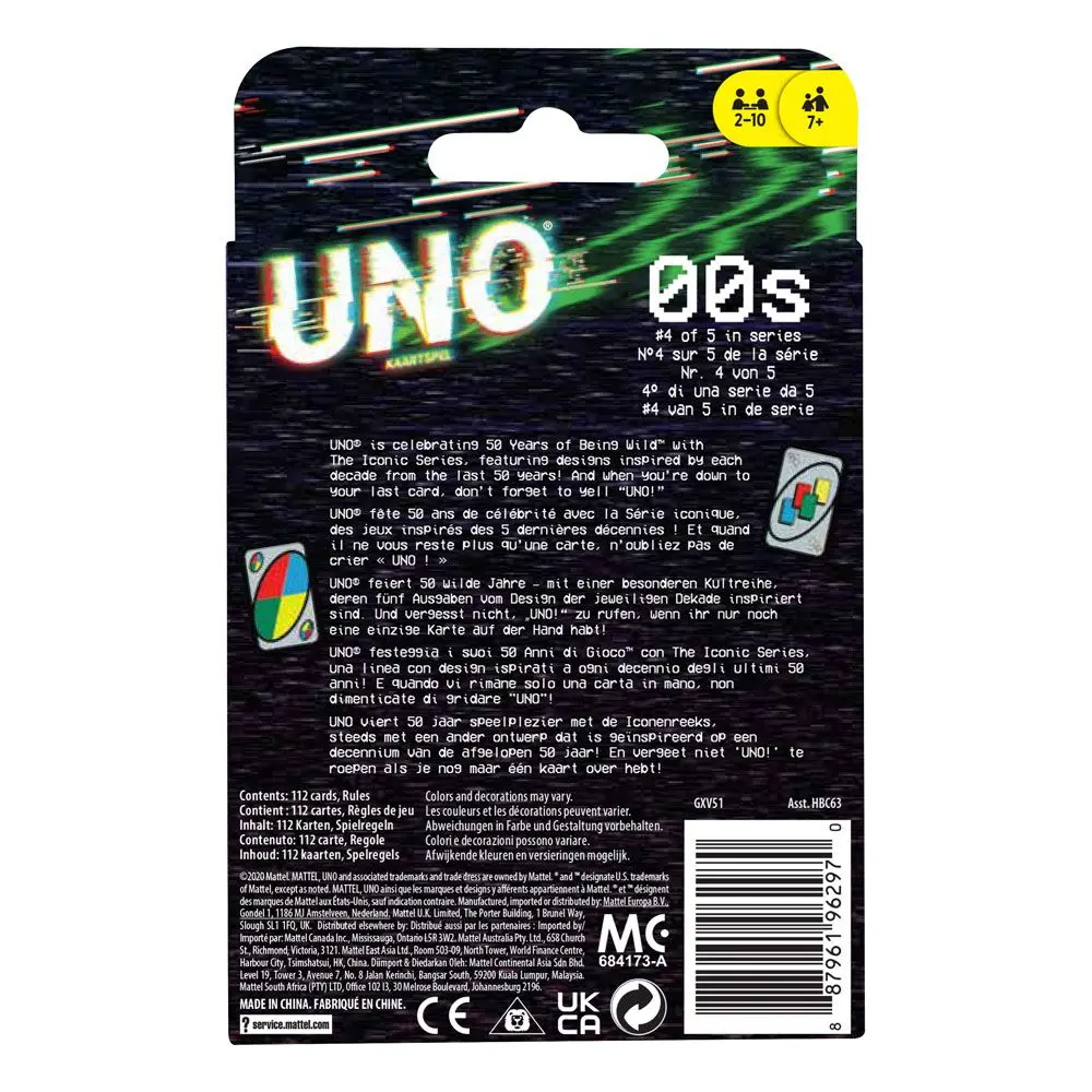 UNO Card Game Iconic Series Anniversary Edition 2000's product photo