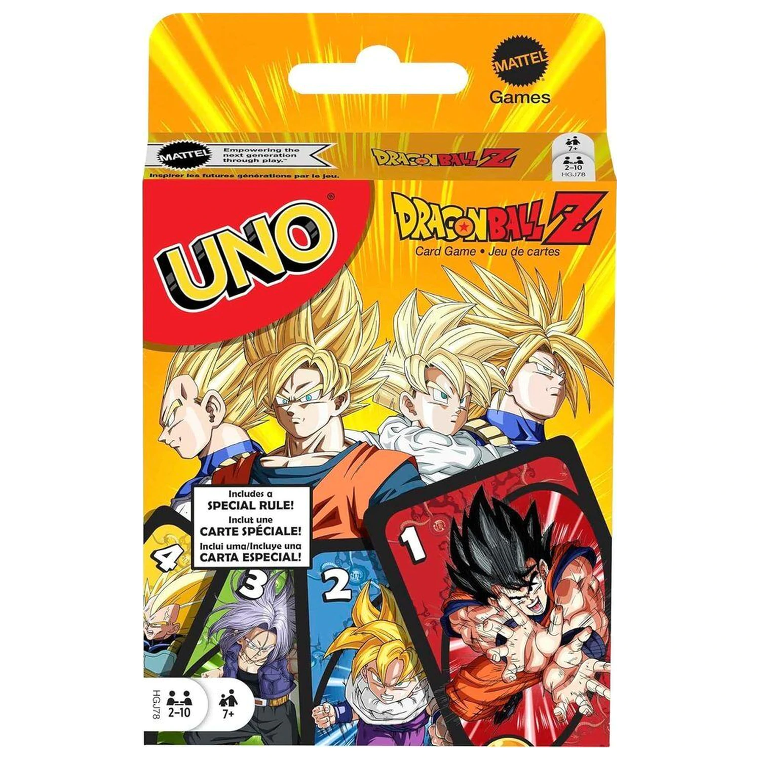 UNO Dragon Ball Z card game product photo