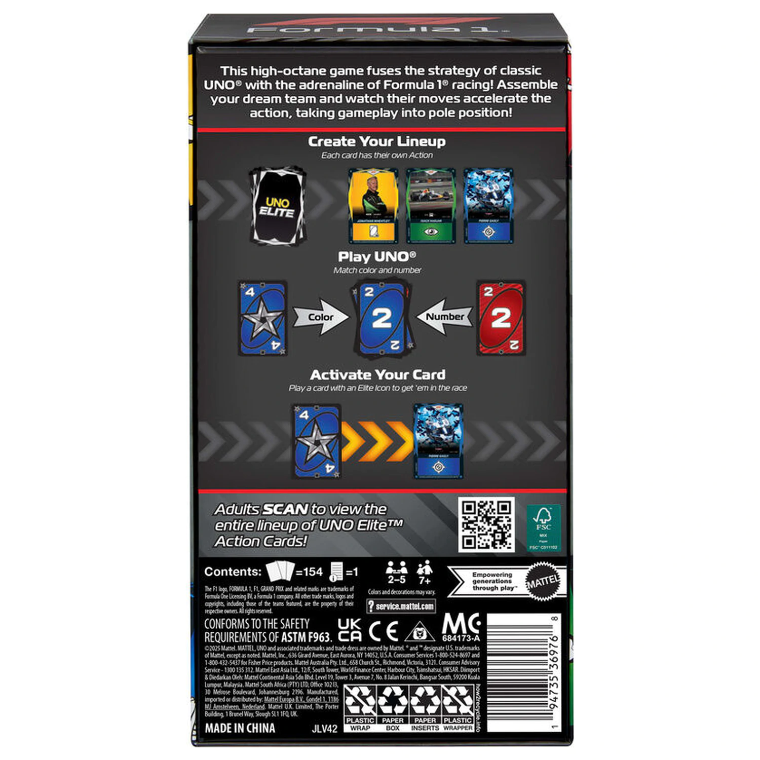 UNO Elite F1 Starter Pack card game product photo