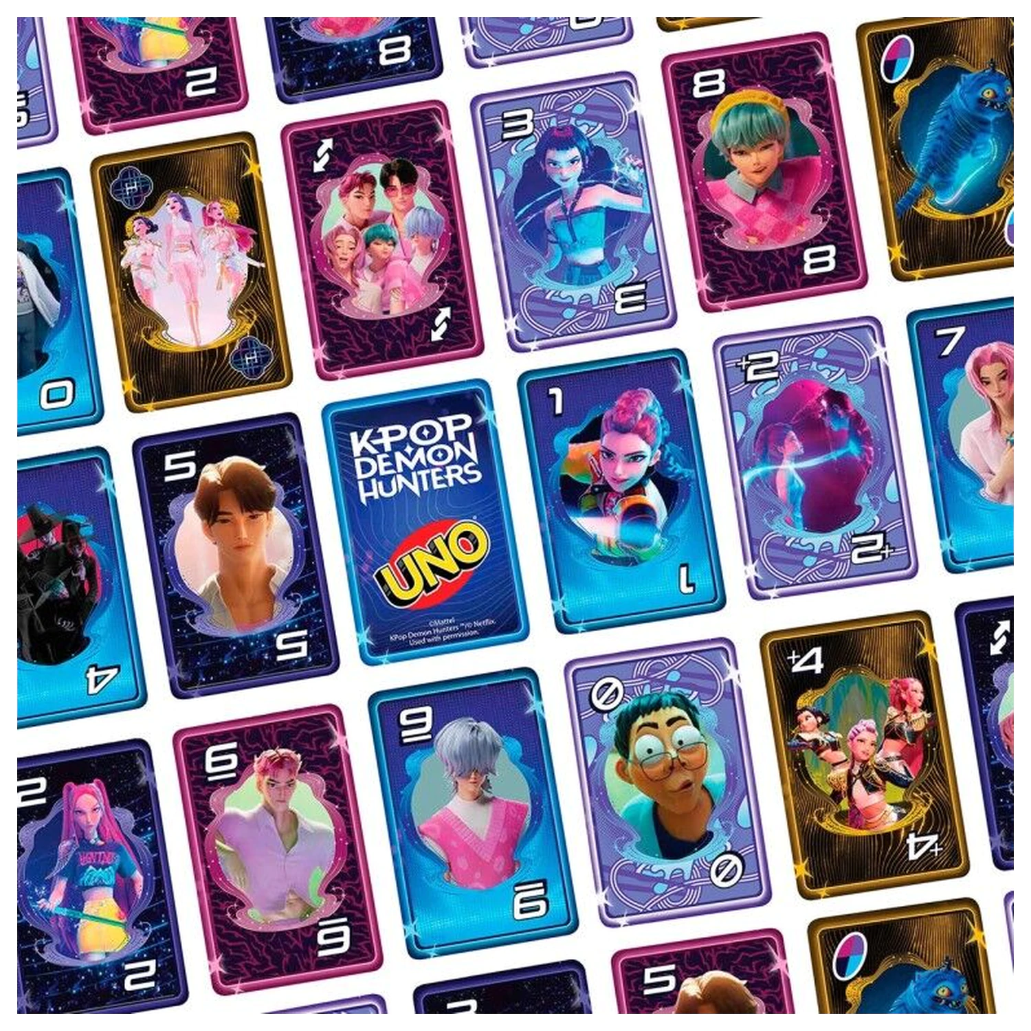 UNO K-Pop Demon Hunters card game product photo