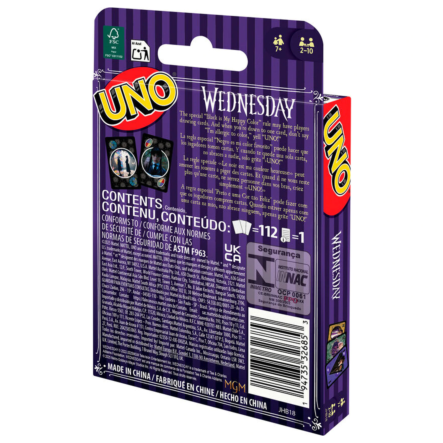 UNO Wednesday card game product photo