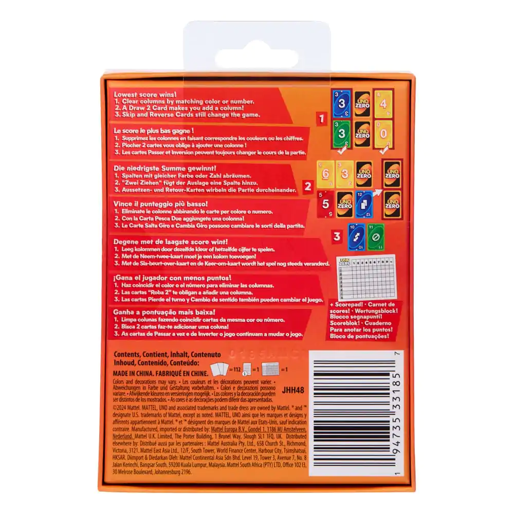UNO Zero Card Game product photo