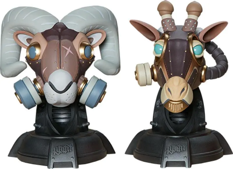 Unruly Designer Series Busts Ram and Giraffe Guerilla Squadron Set by Freehand Profit 23 cm product photo