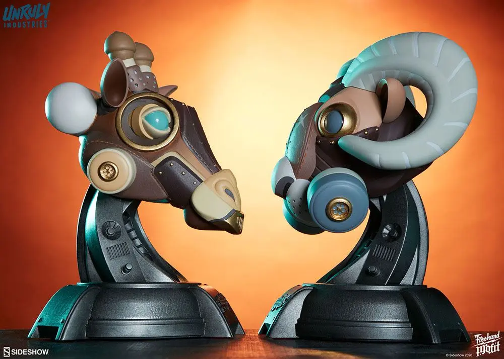 Unruly Designer Series Busts Ram and Giraffe Guerilla Squadron Set by Freehand Profit 23 cm product photo