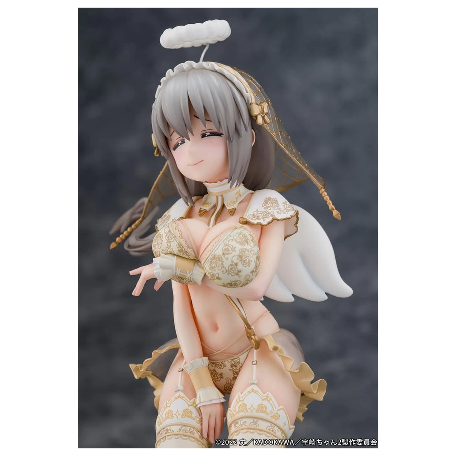 Uzaki-chan Wants to Hang Out! PVC Statue 1/7 Tsuki Uzaki Angel Ver. 19 cm product photo