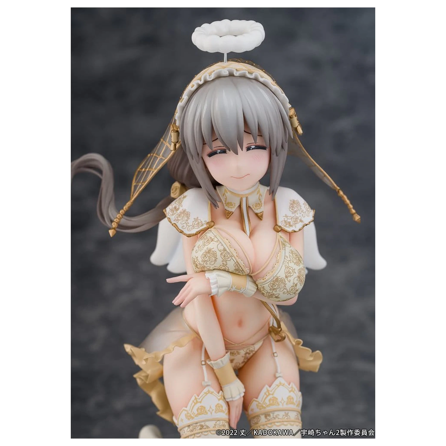 Uzaki-chan Wants to Hang Out! PVC Statue 1/7 Tsuki Uzaki Angel Ver. 19 cm product photo