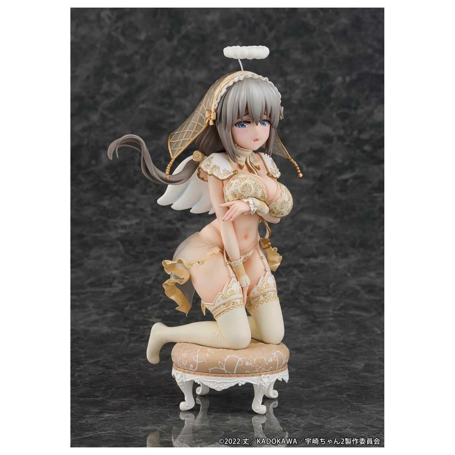 Uzaki-chan Wants to Hang Out! PVC Statue 1/7 Tsuki Uzaki Angel Ver. 19 cm product photo