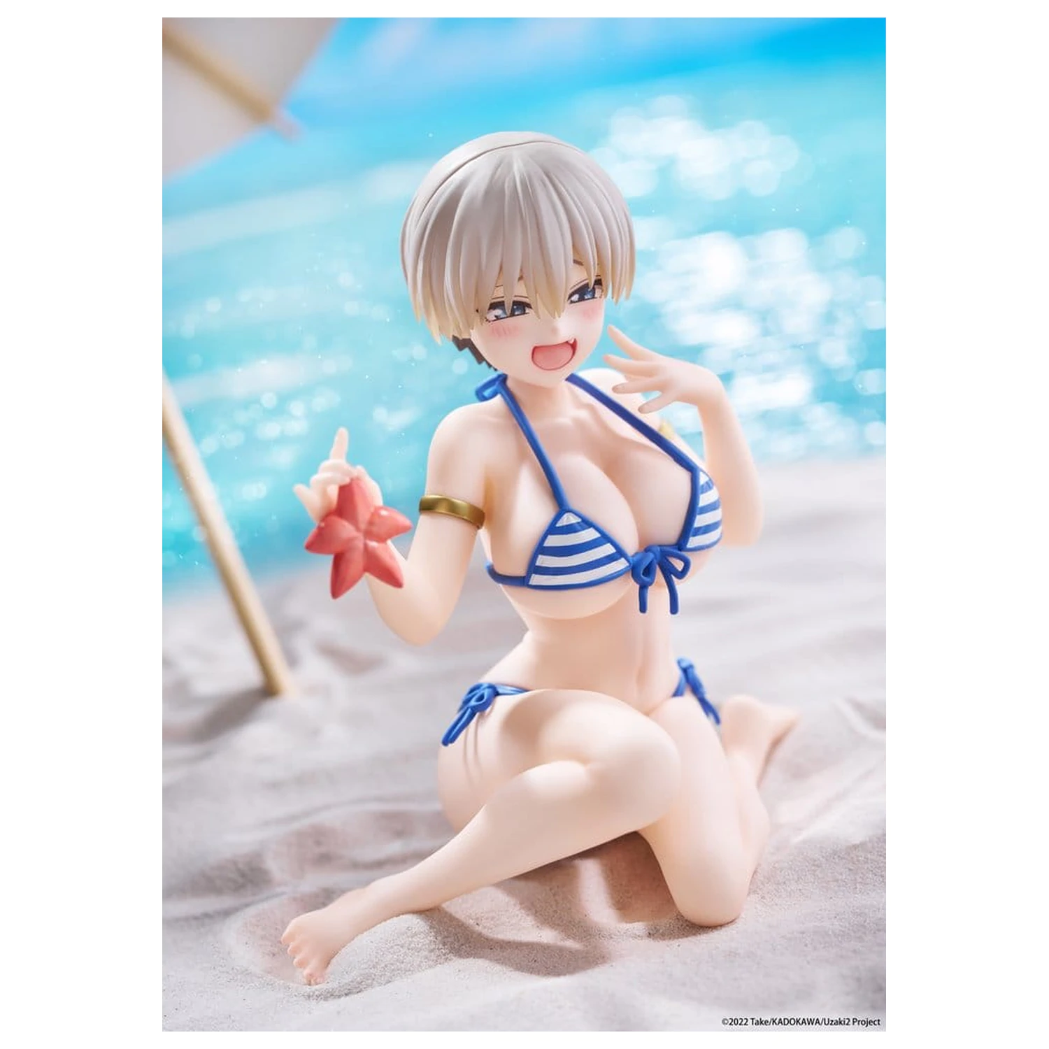 Uzaki-chan Wants to Hang Out! Desktop Cute PVC Figure Hana Uzaki (Swim wear Ver.) 13 cm product photo