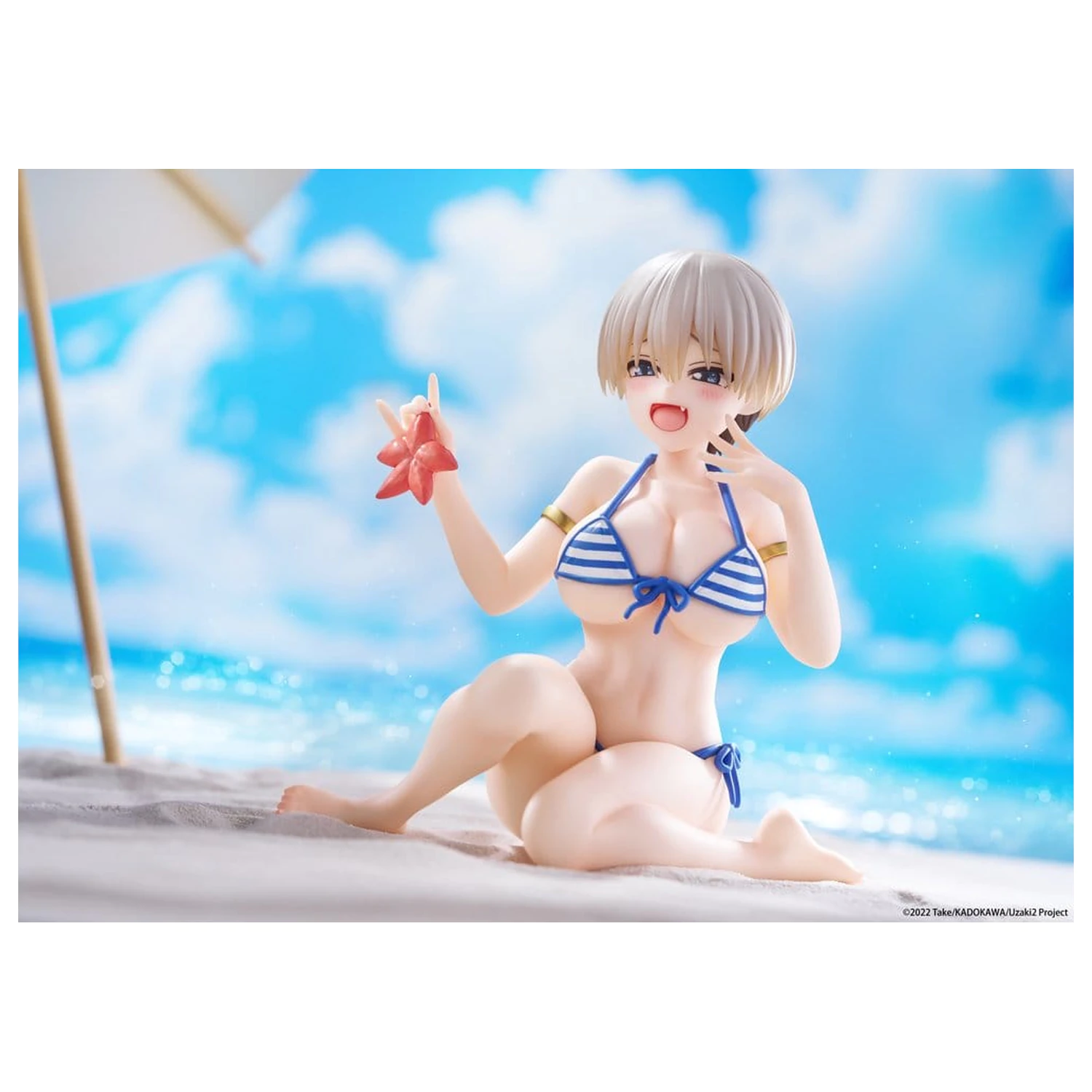 Uzaki-chan Wants to Hang Out! Desktop Cute PVC Figure Hana Uzaki (Swim wear Ver.) 13 cm product photo
