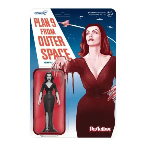 Vampira ReAction Action Figure Wave 01 Vampira Plan 9 Grayscale 10 cm termékfotó