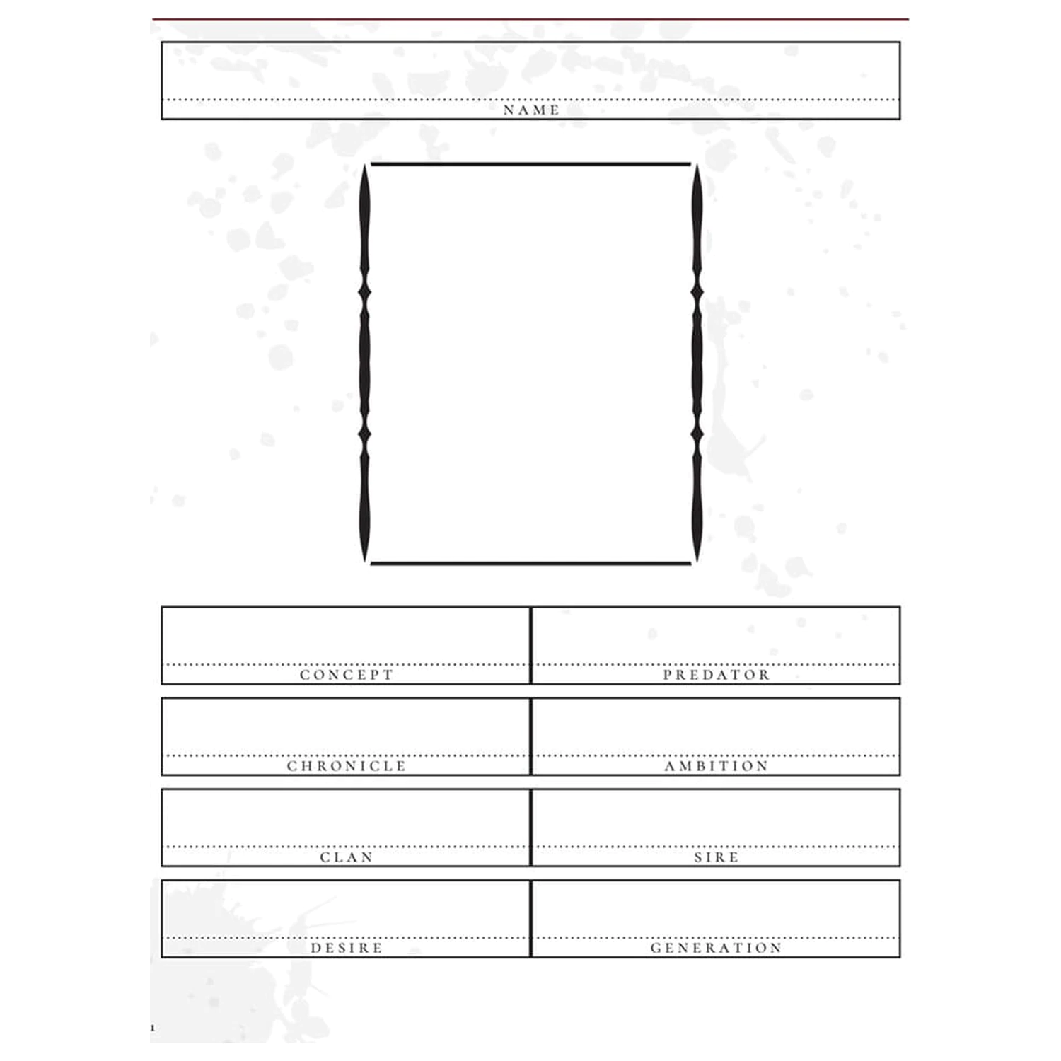 Vampire: The Masquerade 5th Edition RPG Journal Expanded Character Sheet Journal *Englische Version* product photo