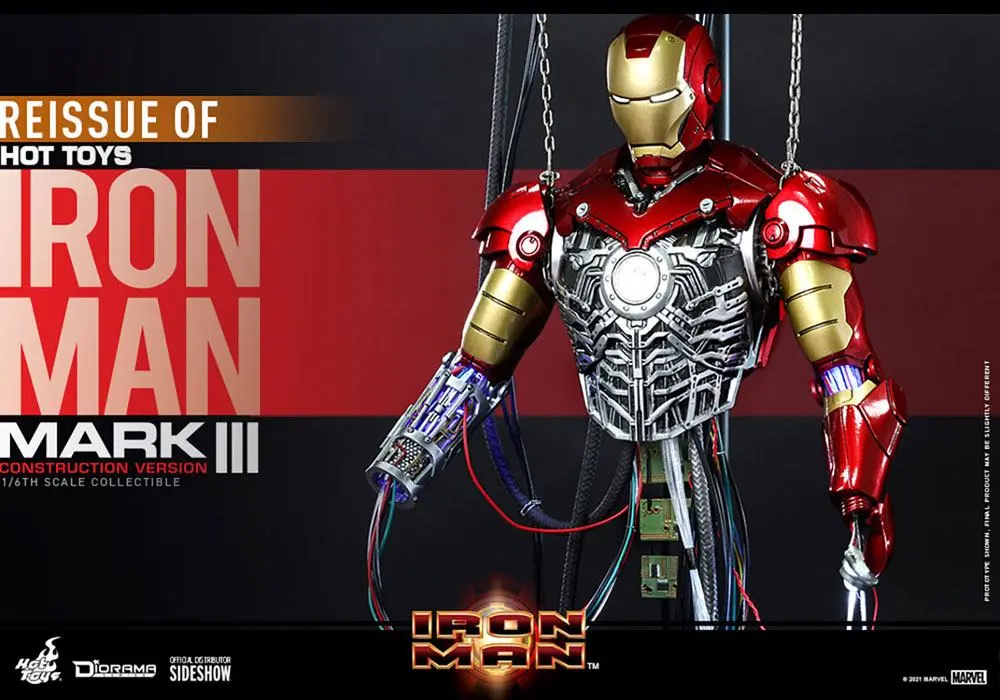 Iron Man Movie Masterpiece Action Figure 1/6 Iron Man Mark III (Construction Version) 39 cm product photo