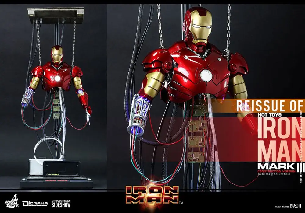 Iron Man Movie Masterpiece Action Figure 1/6 Iron Man Mark III (Construction Version) 39 cm product photo