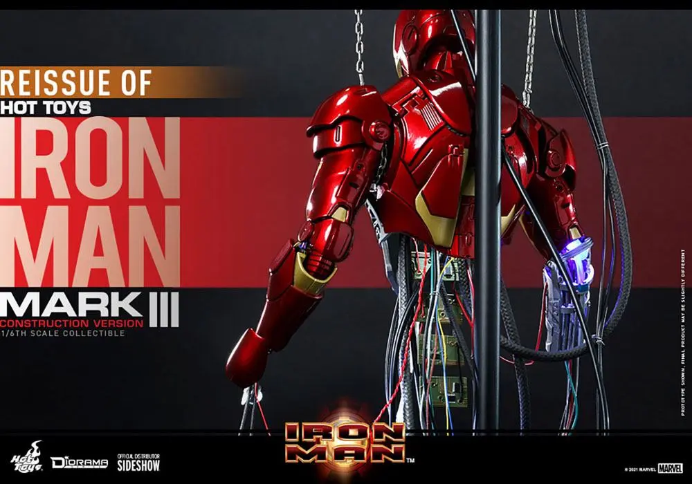 Iron Man Movie Masterpiece Action Figure 1/6 Iron Man Mark III (Construction Version) 39 cm product photo