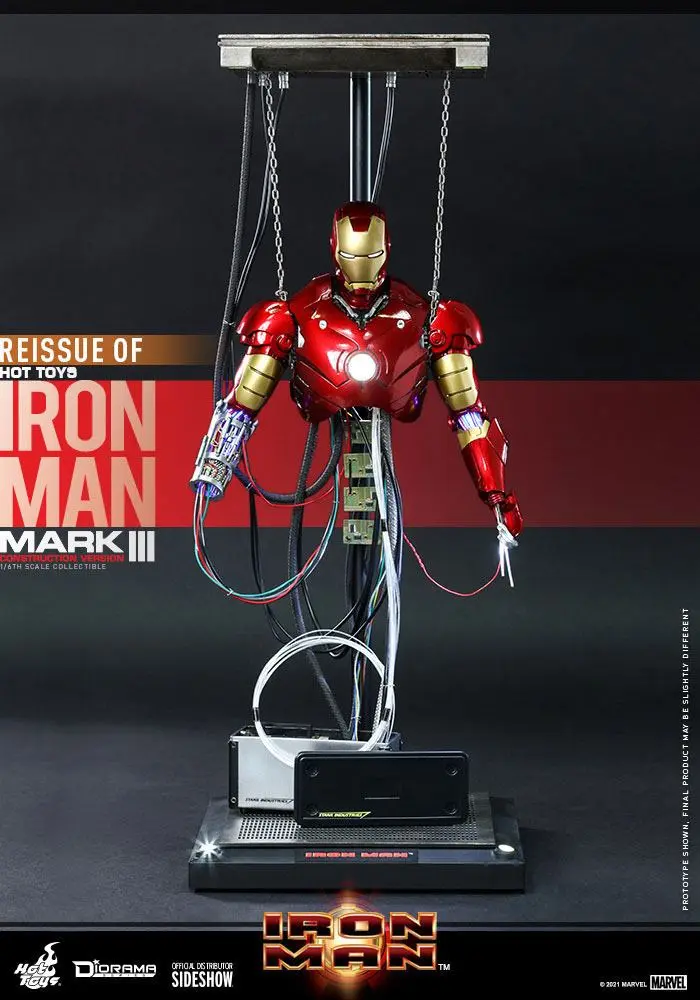 Iron Man Movie Masterpiece Action Figure 1/6 Iron Man Mark III (Construction Version) 39 cm product photo