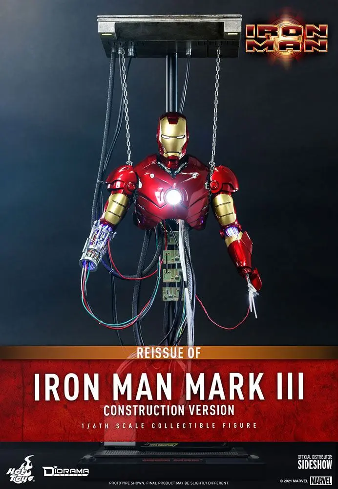 Iron Man Movie Masterpiece Action Figure 1/6 Iron Man Mark III (Construction Version) 39 cm product photo