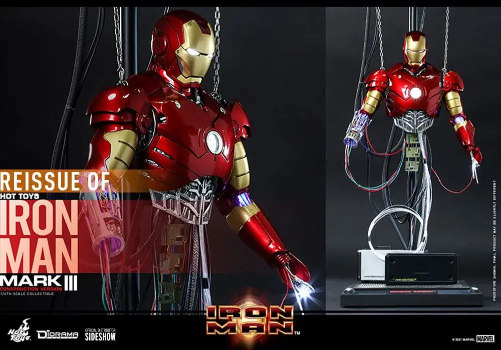 Iron Man Movie Masterpiece Action Figure 1/6 Iron Man Mark III (Construction Version) 39 cm product photo