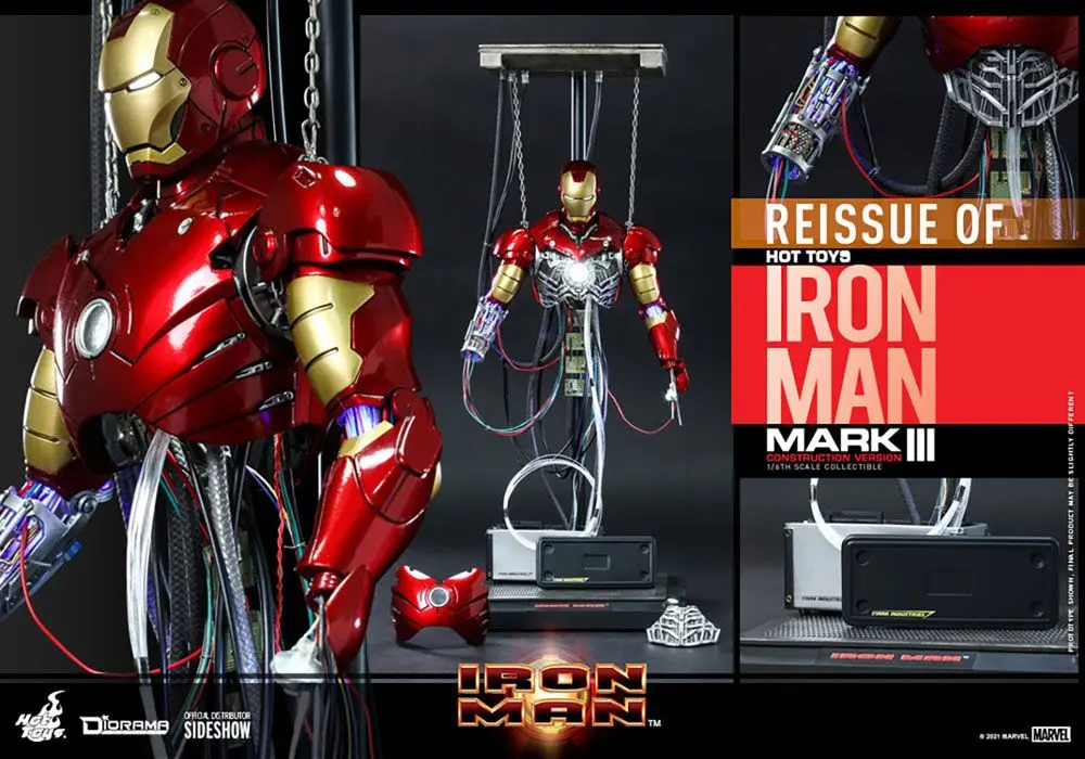 Iron Man Movie Masterpiece Action Figure 1/6 Iron Man Mark III (Construction Version) 39 cm product photo