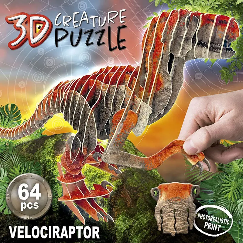 Velociraptor puzzle 3D 64pcs product photo