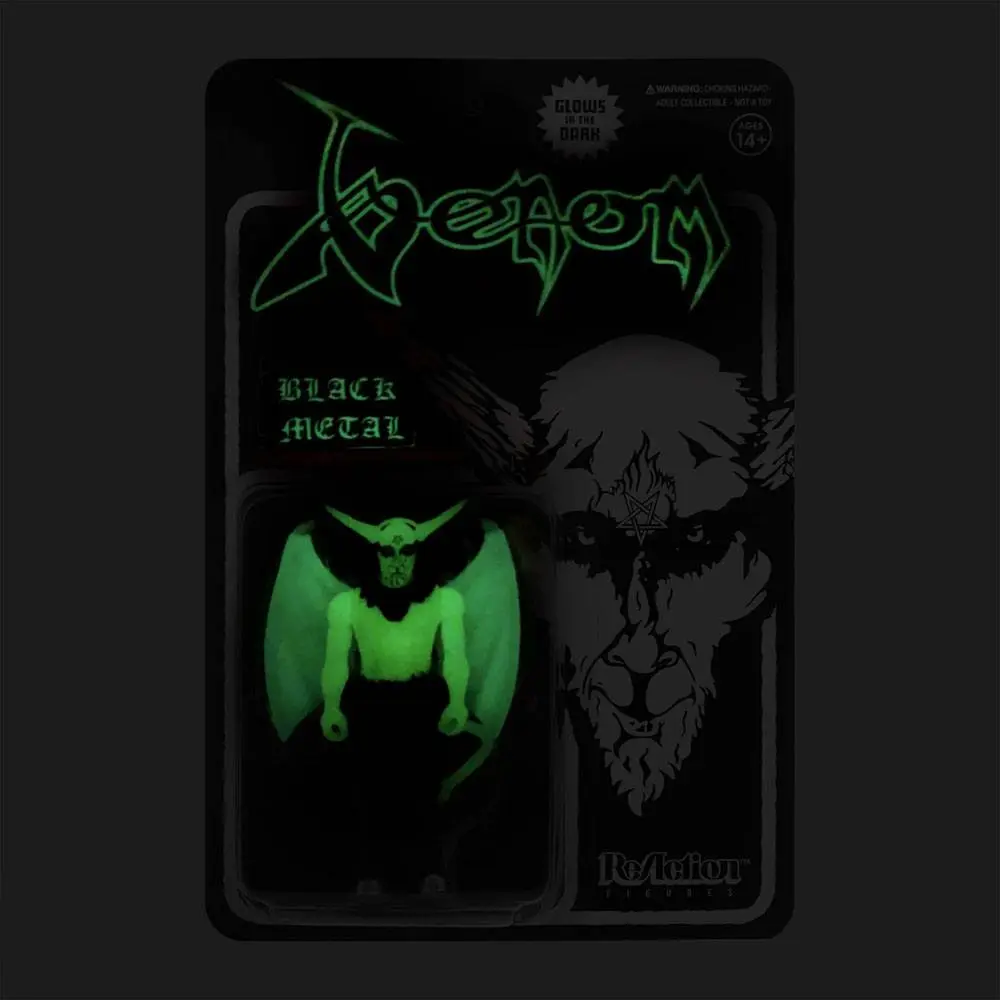 Venom ReAction Action Figure Black Metal (Glow In The Dark) 10 cm product photo