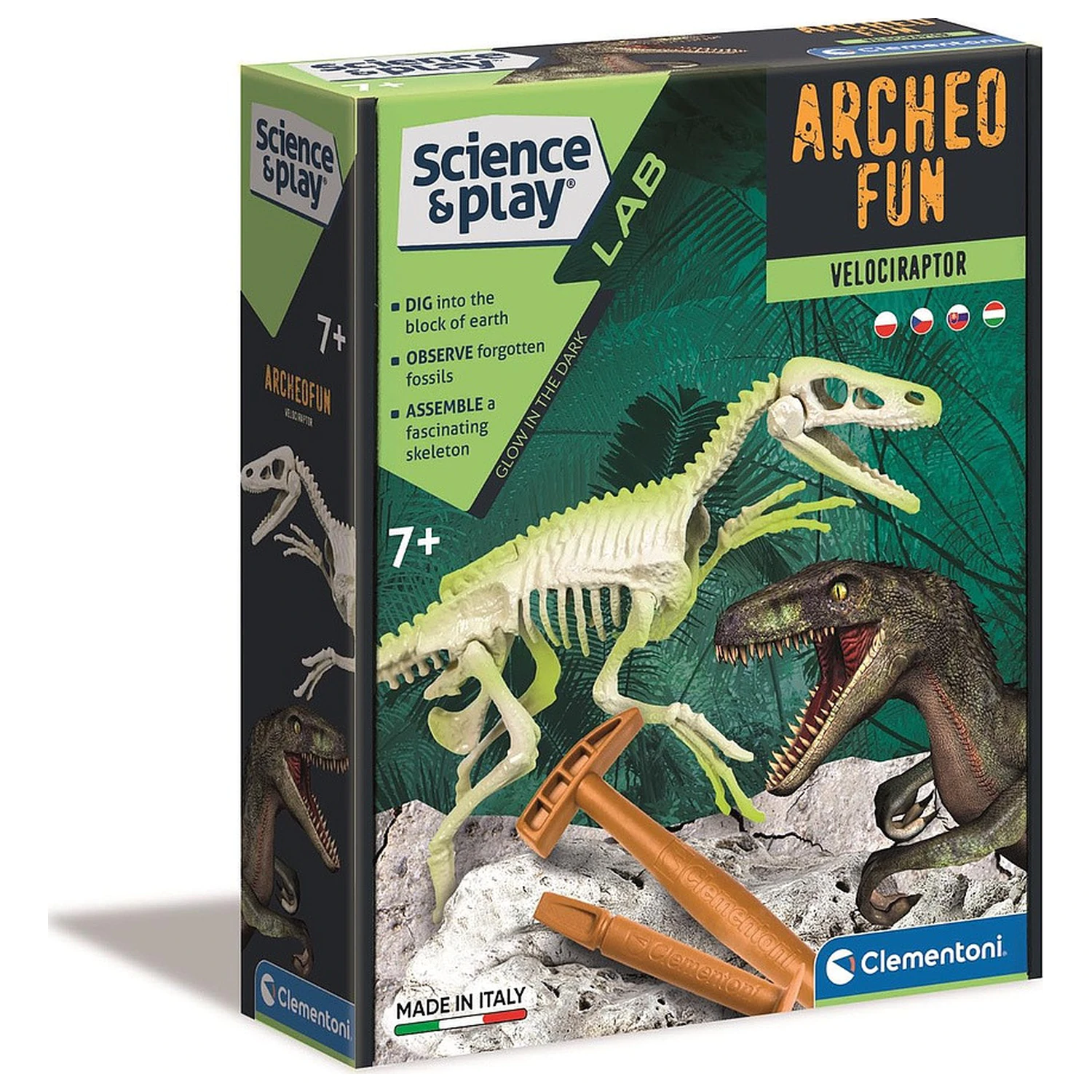 Light-Up Velociraptor Archeo Fun Archaeology Set product photo