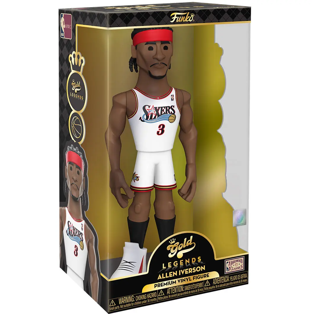 Vinyl Gold figure NBA 76ers Allen Iverson 30cm product photo