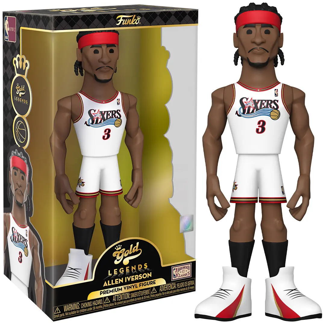 Vinyl Gold figure NBA 76ers Allen Iverson 30cm product photo