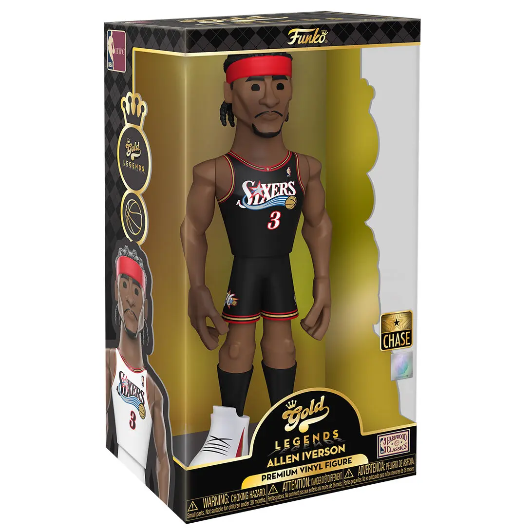 Vinyl Gold figure NBA 76ers Allen Iverson 30cm Chase product photo