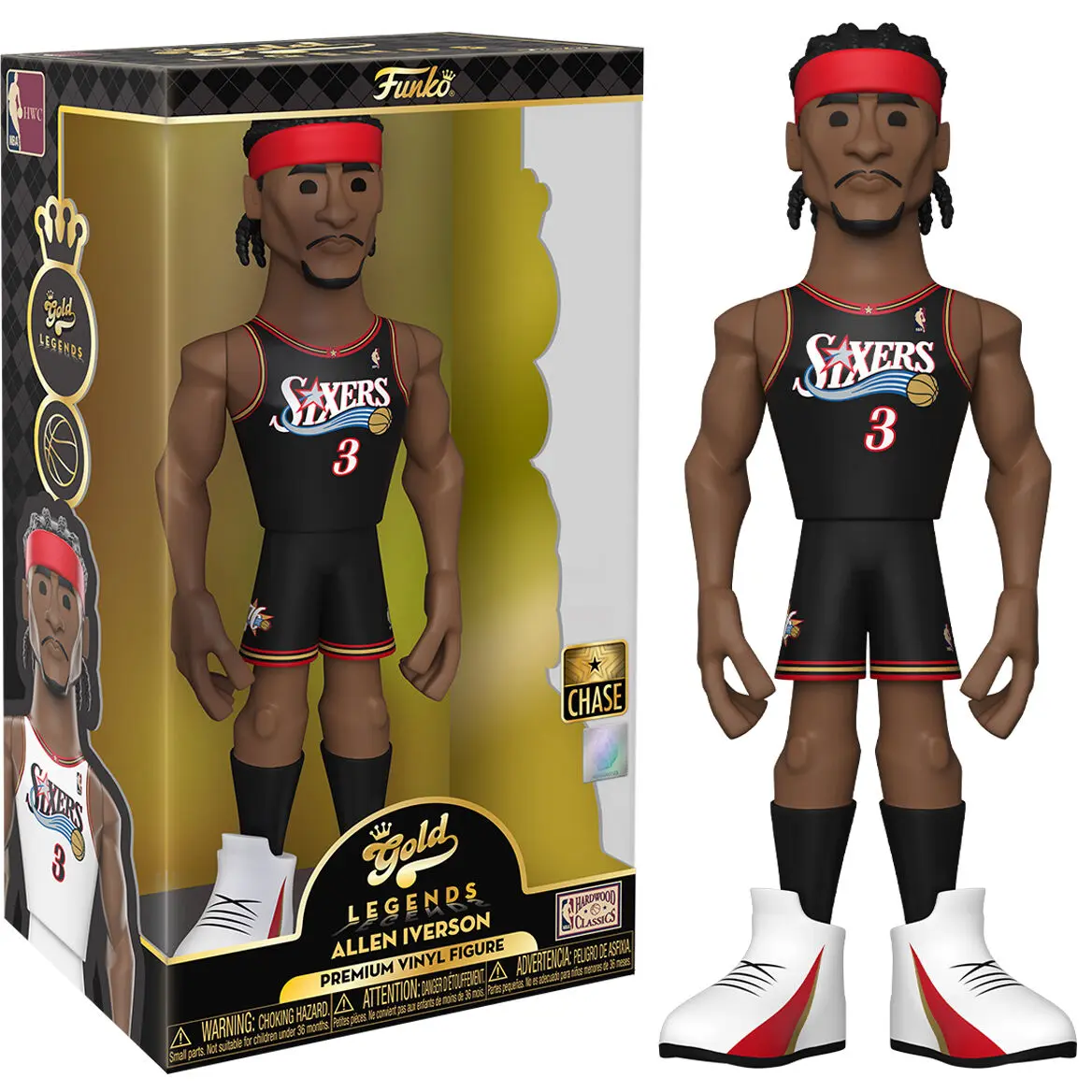 Vinyl Gold figure NBA 76ers Allen Iverson 30cm Chase product photo