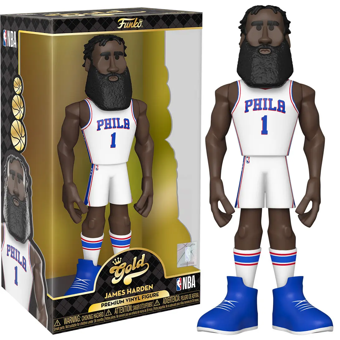 Vinyl Gold figure NBA 76ers James Harden 30cm product photo