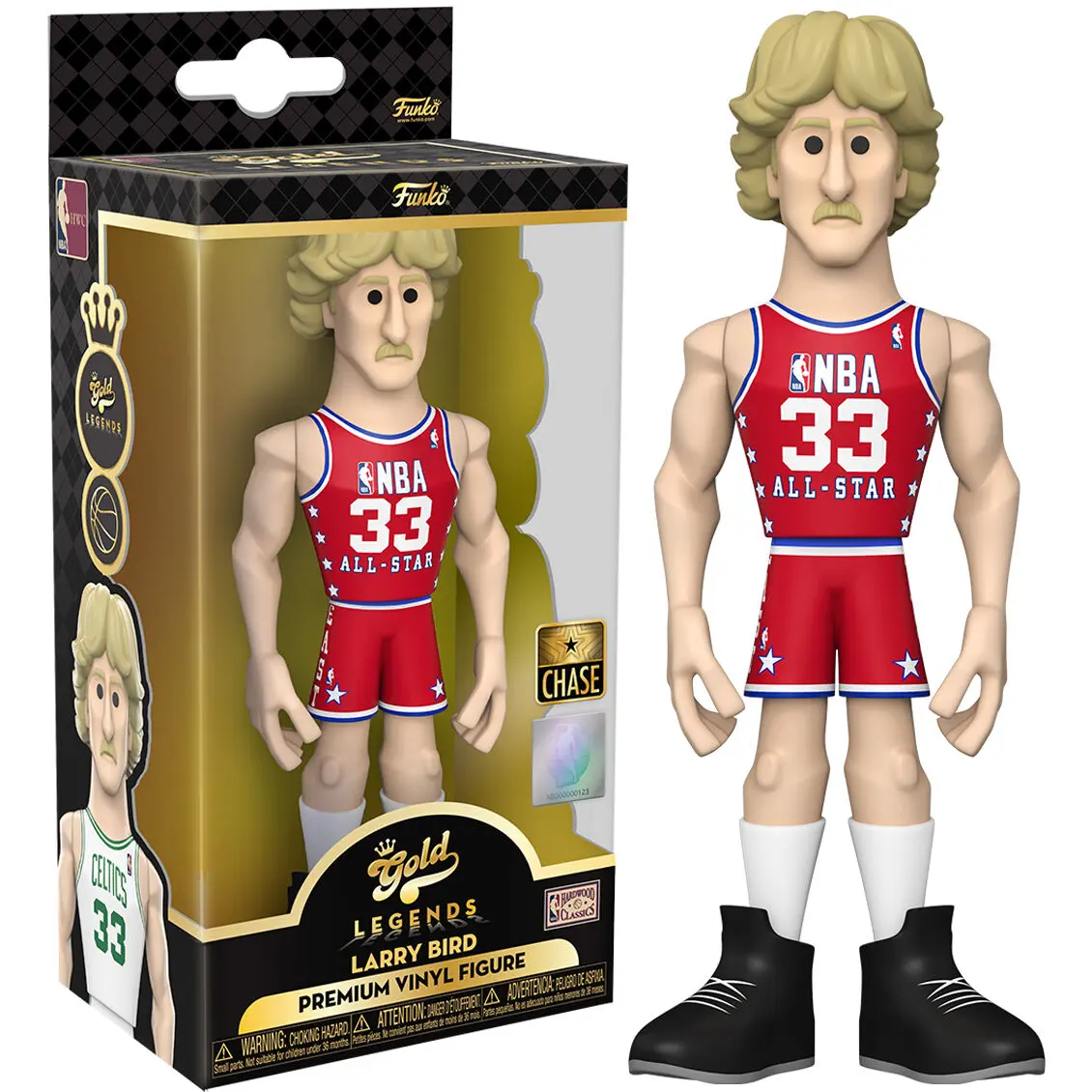 Vinyl Gold figure NBA Celtics Larry Bird Chase product photo