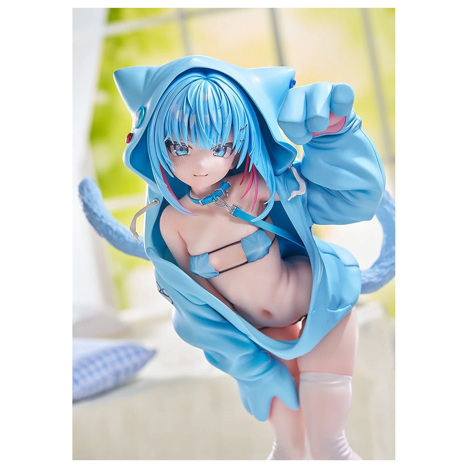 Virtual illustrator Kanzarin PVC Figure 1/6 kanzarin-chan: Cat-Eared Hoodie Ver. 26 cm product photo