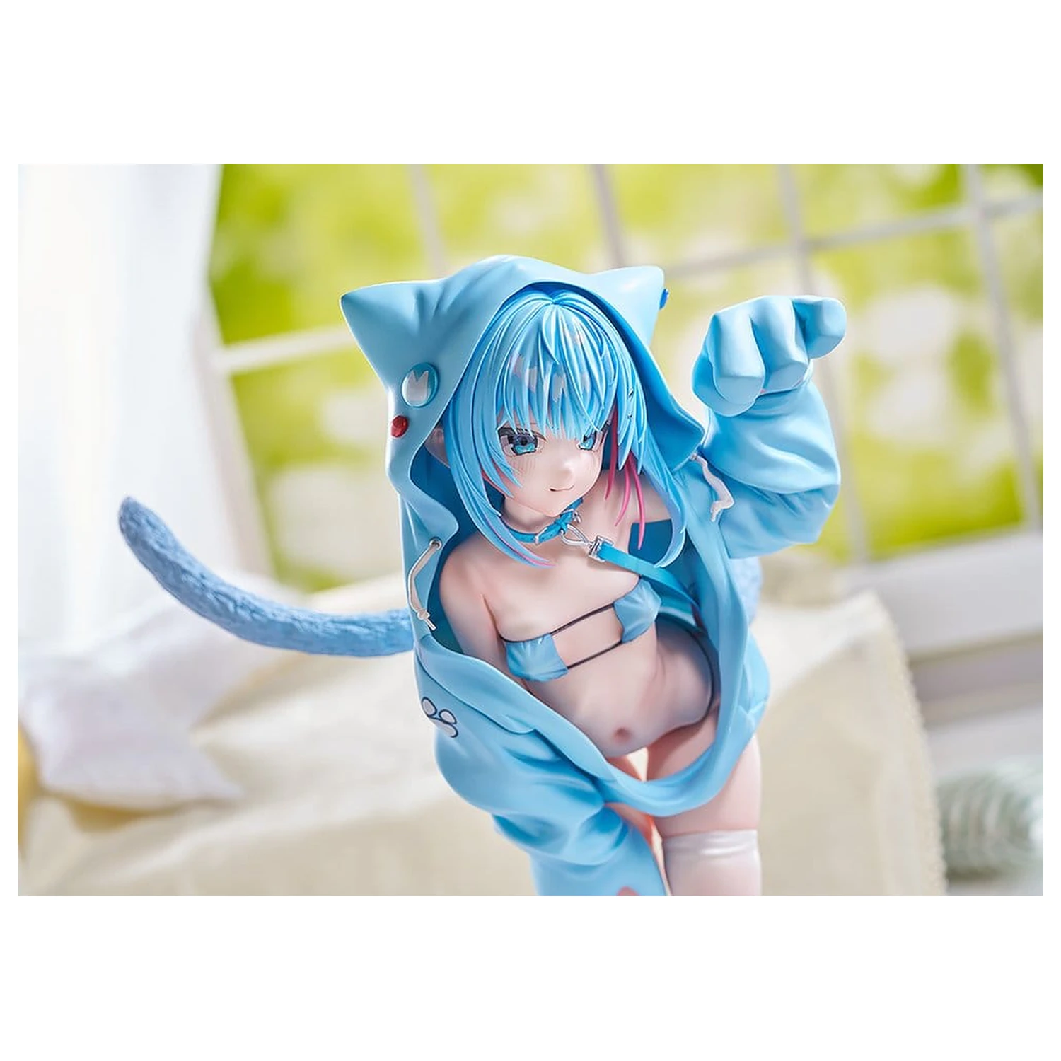 Virtual illustrator Kanzarin PVC Figure 1/6 kanzarin-chan: Cat-Eared Hoodie Ver. 26 cm product photo