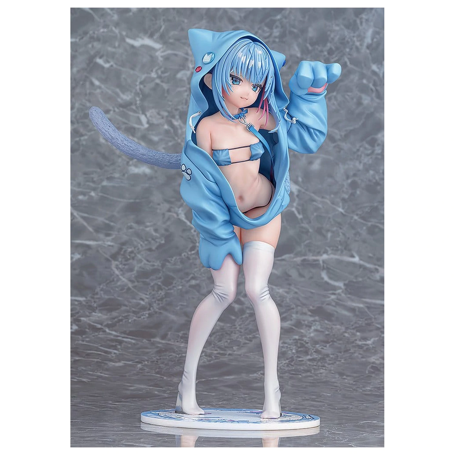 Virtual illustrator Kanzarin PVC Figure 1/6 kanzarin-chan: Cat-Eared Hoodie Ver. 26 cm product photo