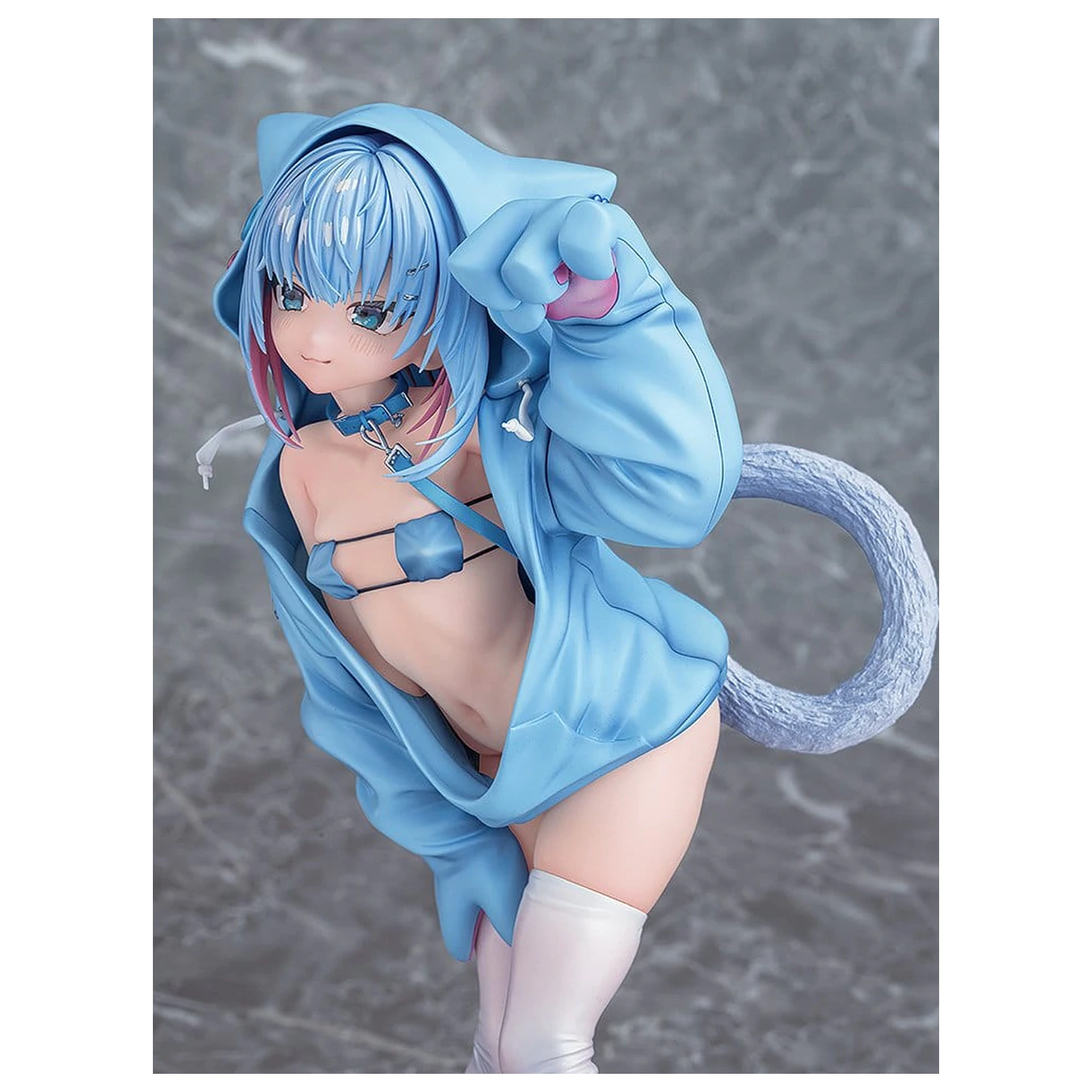 Virtual illustrator Kanzarin PVC Figure 1/6 kanzarin-chan: Cat-Eared Hoodie Ver. 26 cm product photo