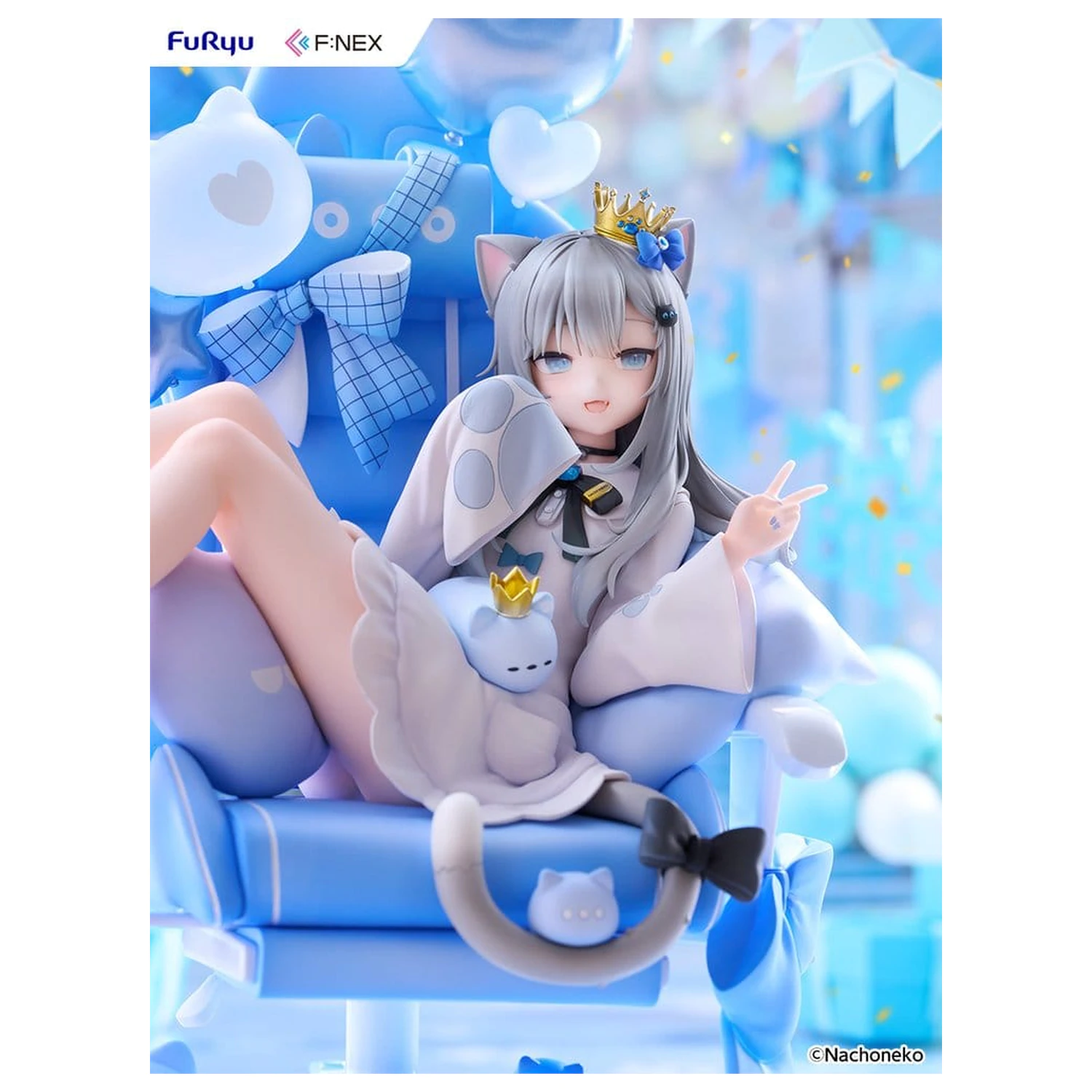 Virtual YouTuber F:NEX PVC Figure 1/7 Nachoneko Birthday Ver. 24 cm product photo