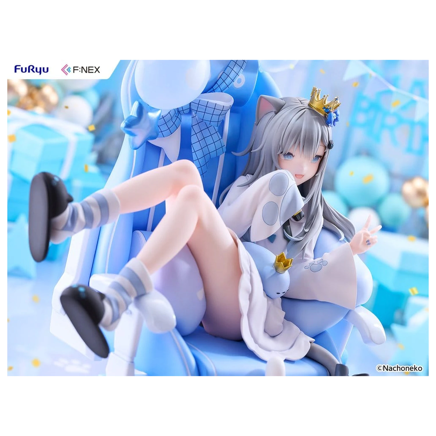 Virtual YouTuber F:NEX PVC Figure 1/7 Nachoneko Birthday Ver. 24 cm product photo