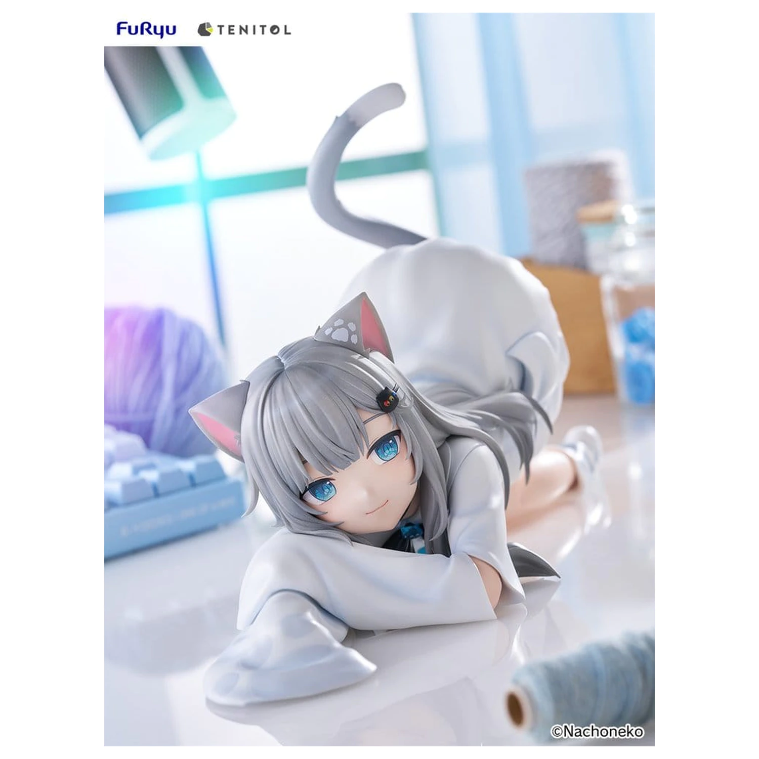 Virtual Youtuber Tenitol Big Noodle Stopper PVC Figure Nachoneko 18 cm product photo
