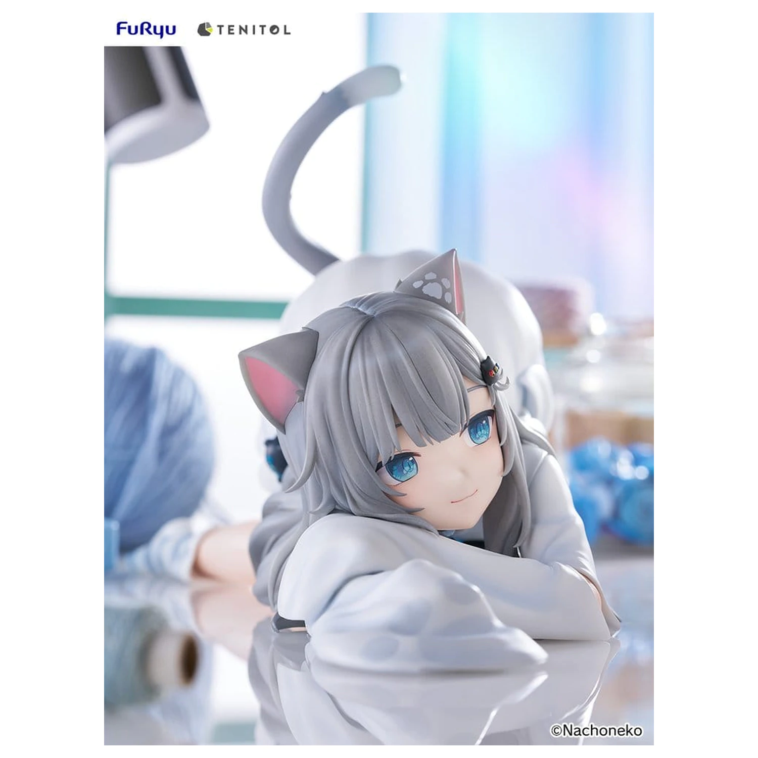 Virtual Youtuber Tenitol Big Noodle Stopper PVC Figure Nachoneko 18 cm product photo