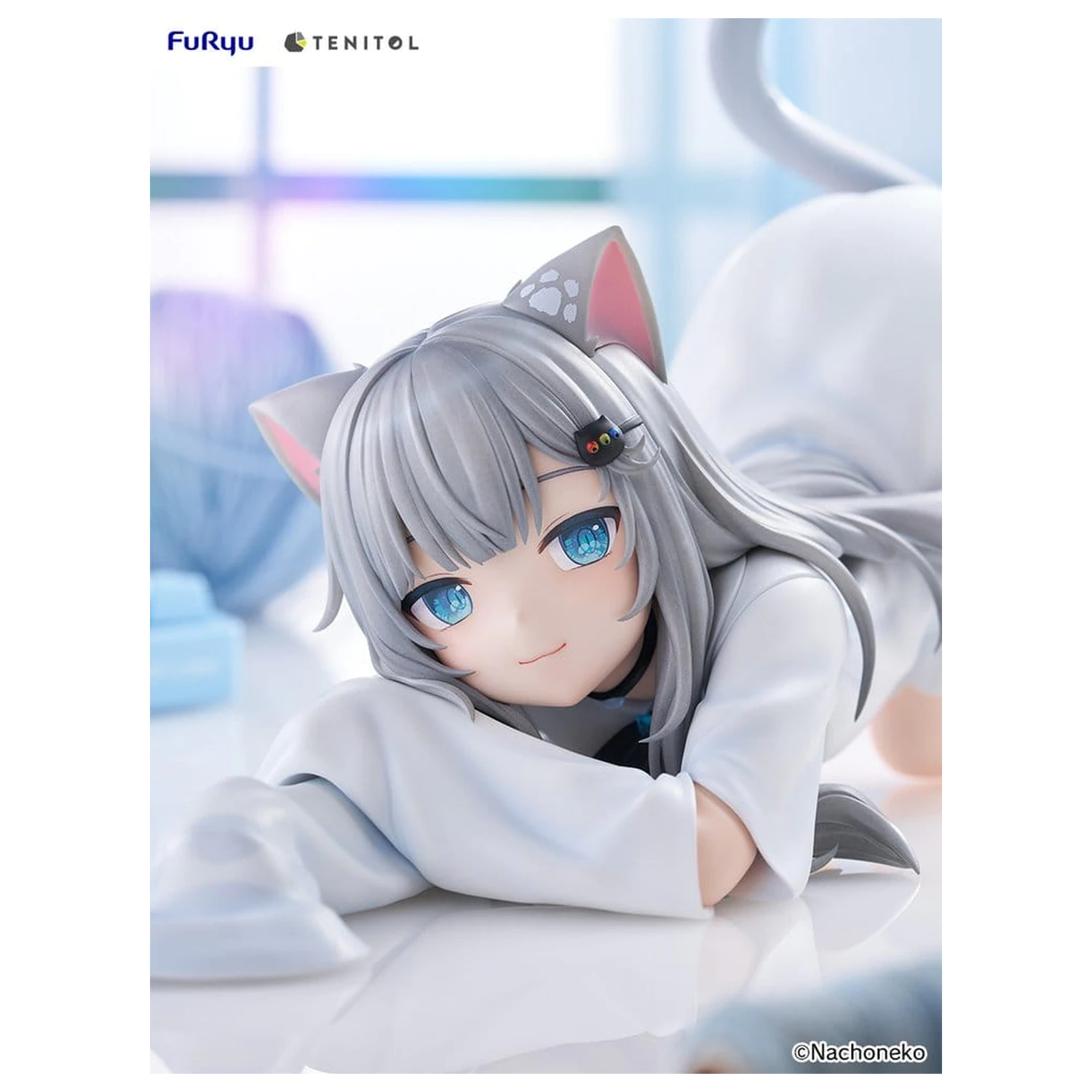 Virtual Youtuber Tenitol Big Noodle Stopper PVC Figure Nachoneko 18 cm product photo