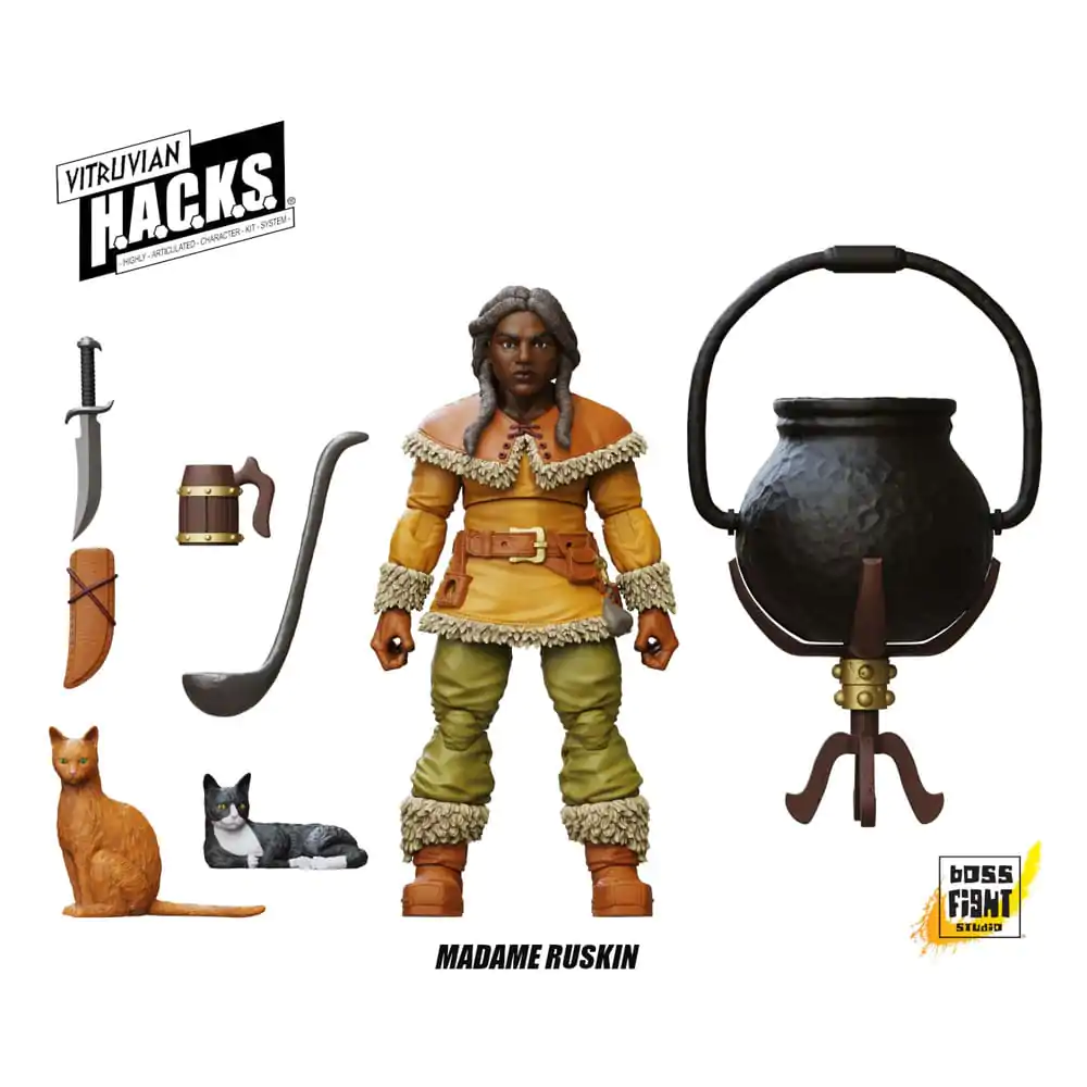 Vitruvian H.A.C.K.S. Action Figure Dwarf Tavern Keeper Madame Ruskin termékfotó