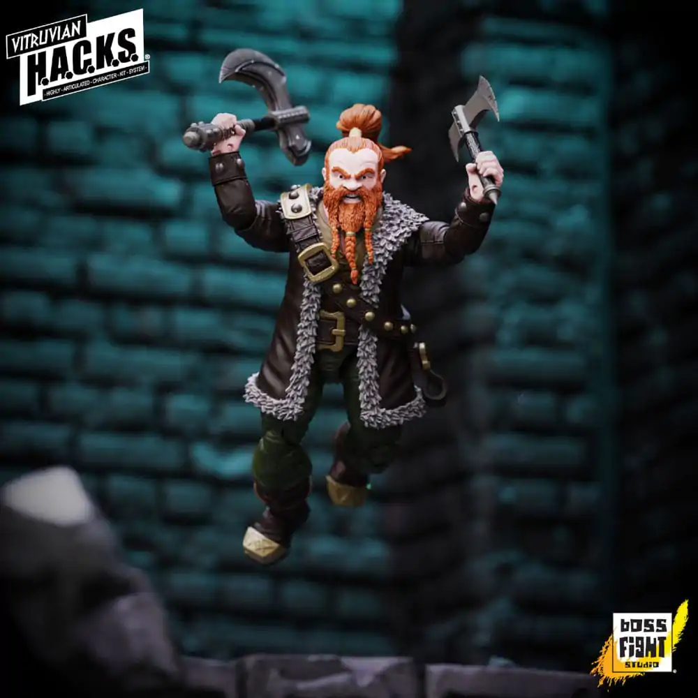 Vitruvian H.A.C.K.S. Action Figure Dwarf Mercenary Grimgrom termékfotó