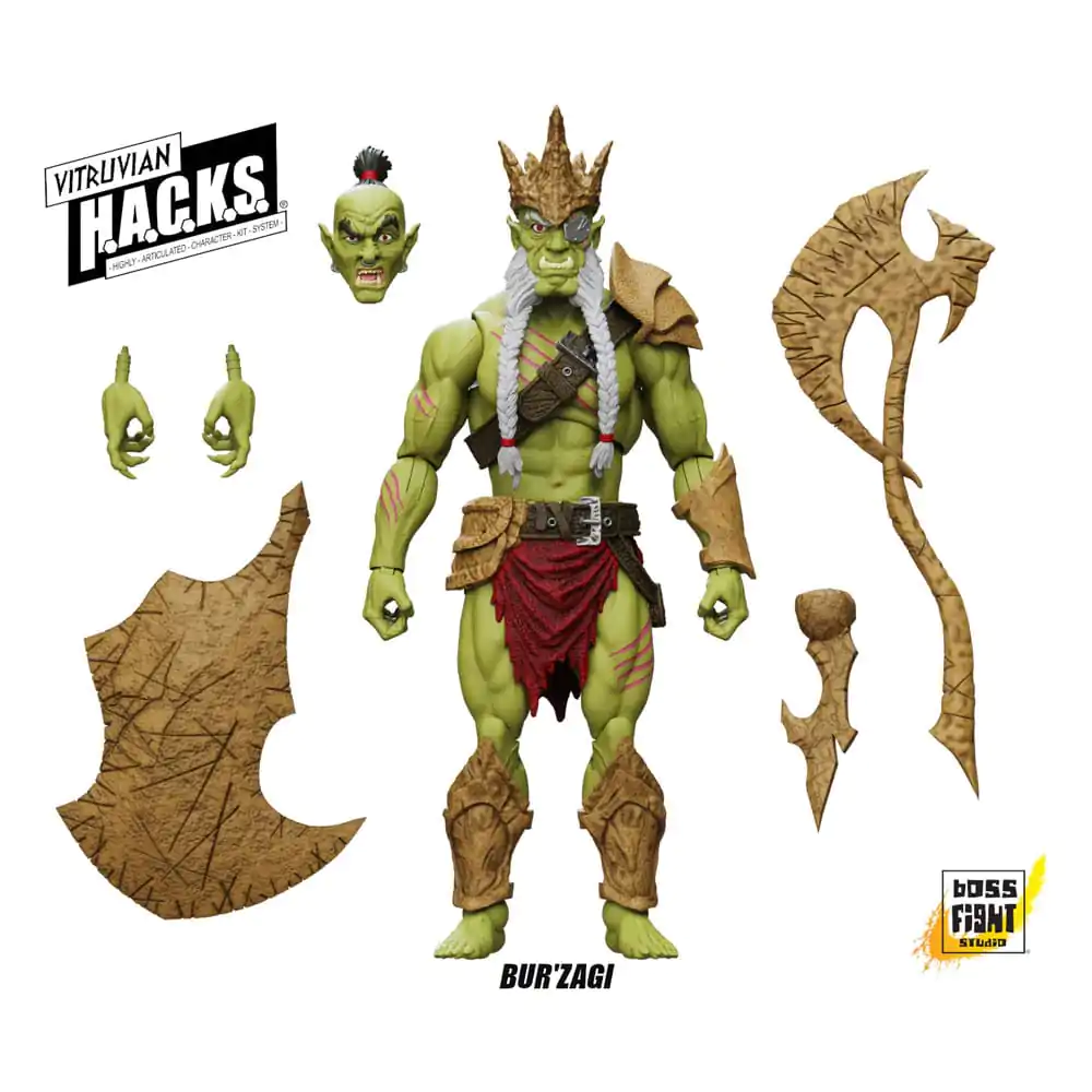 Vitruvian H.A.C.K.S. Action Figure Mighty Orc Sovran Bur'Zagi termékfotó