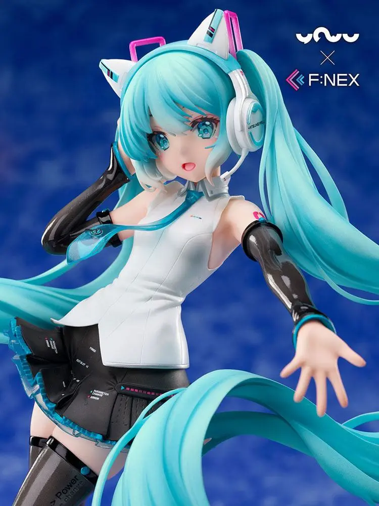 Vocaloid PVC Statue 1/7 Miku Hatsune Cat Ear Headphone Ver. 25 cm product photo