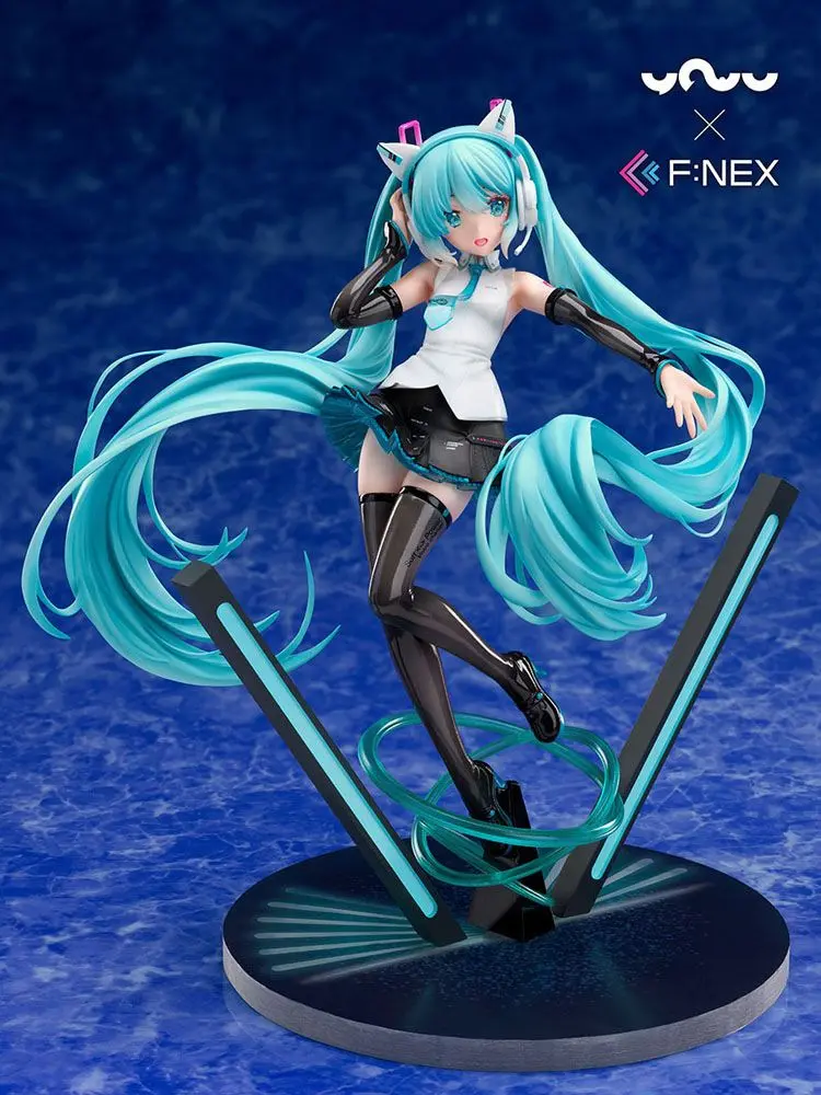 Vocaloid PVC Statue 1/7 Miku Hatsune Cat Ear Headphone Ver. 25 cm product photo