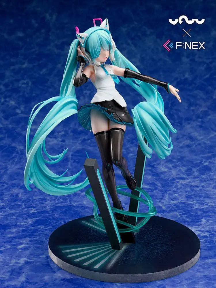 Vocaloid PVC Statue 1/7 Miku Hatsune Cat Ear Headphone Ver. 25 cm product photo